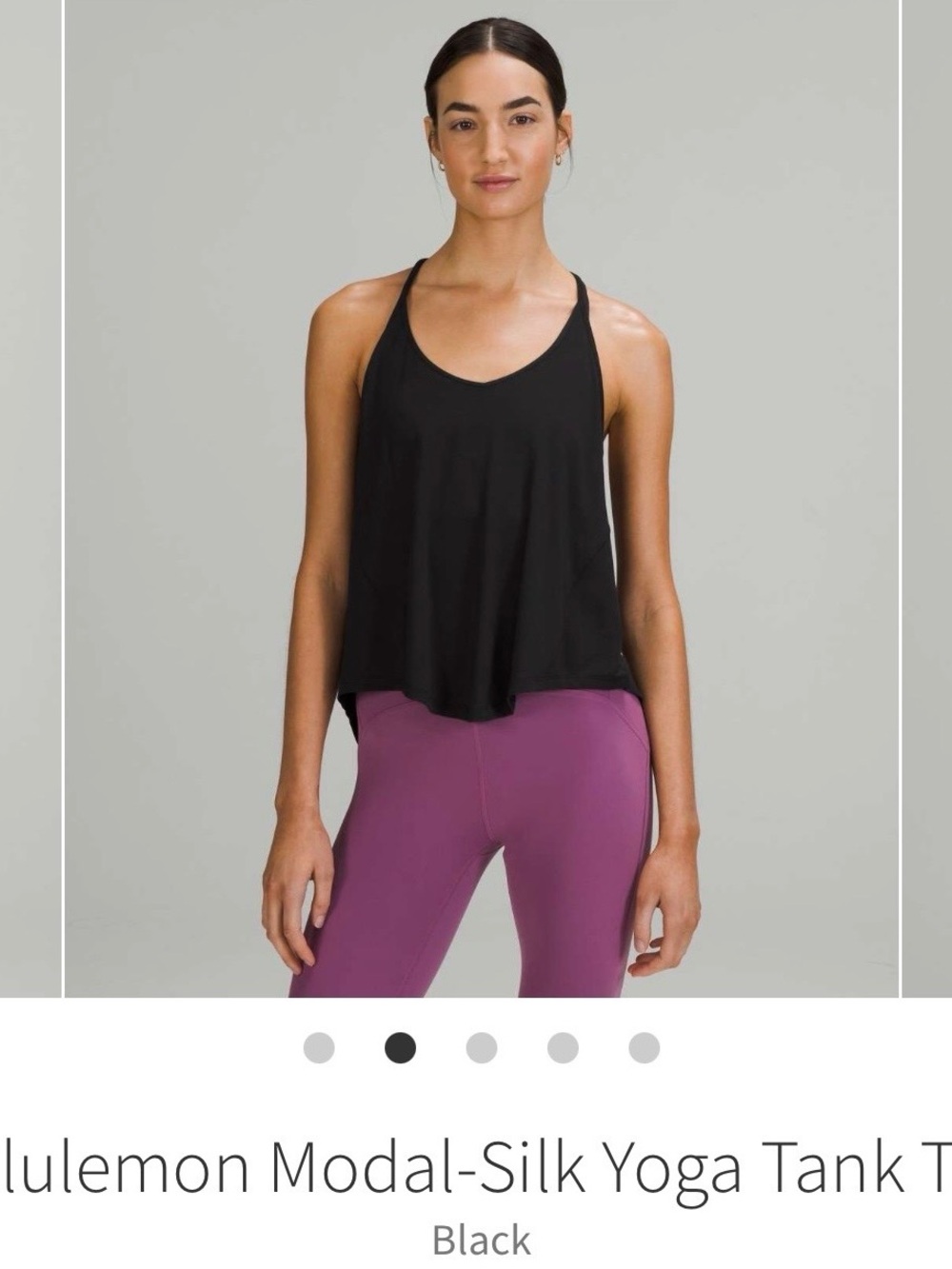 Lululemon Modal-Silk Yoga Tank Top - Black